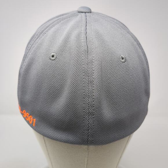 Sport-Tek Fitted Baseball Hat Gray XL Embroidered Flexfit Vent Holes - Picture 6 of 9